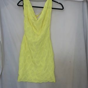 Stylish Yellow- Back Open Dress
